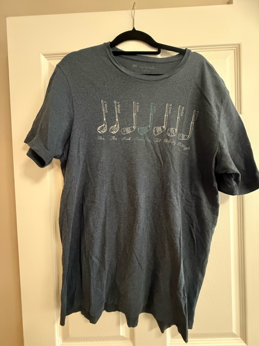 Men's Slate Blue Short Sleeve Graphic Golf Tee by